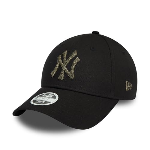 New Era WMNS Metallic Logo 9Forty Adjustable Damen Cap NY Yankees Schwarz, Size:OneSize