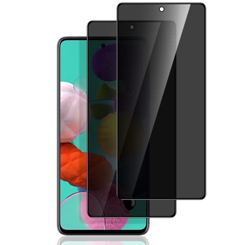 LYWHL 2-Pack Samsung Galaxy S20 FE / A53 / A52 / A51 Privacy Screen Protector, [Don’t Support Fingerprint Unlock], Anti-Spy Tempered Glass Screen Protector, Case Friendly Easy Install Black