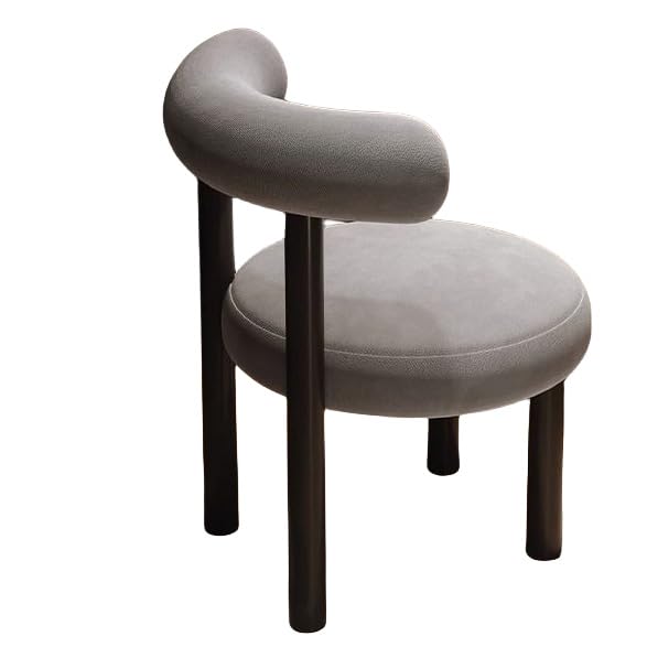 Nowoczesne szare krzesło do makijażu do sypialni dziewcząt, elegancki stołek toaletkowy, nowoczesne akcesoria do garderoby, stylowe siedzisko na stół do makijażu, idealne do dekoracji domu.