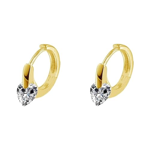 Boucles d'oreilles cœur diamant en argent 999 d'exception
