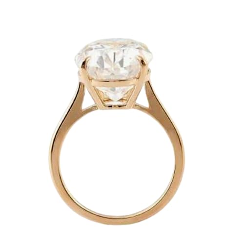 Bague moissanite pour femme RNG-1413, alliance en argent 925 plaqué or 14K