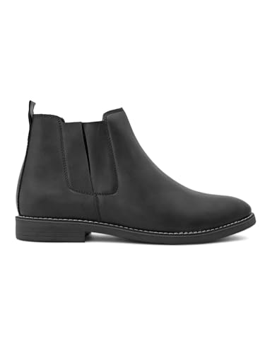 Image of FENTACIA Faux Leather Formal Chelsea Boots for Men