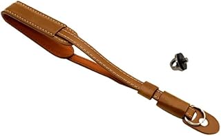 NovelGoal Leather Wirst Strap Hand Lanyard Handheld with 1/4 Screw Wristband for Osmo Pocket 3 Gimbal Camera Accessories (Yellow)