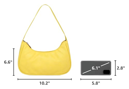 Image of Afashor Shoulder Bags for Women Vegan Leather Hobo Sling Tote Handbag Retro Clutch Purse with Zipper Closure