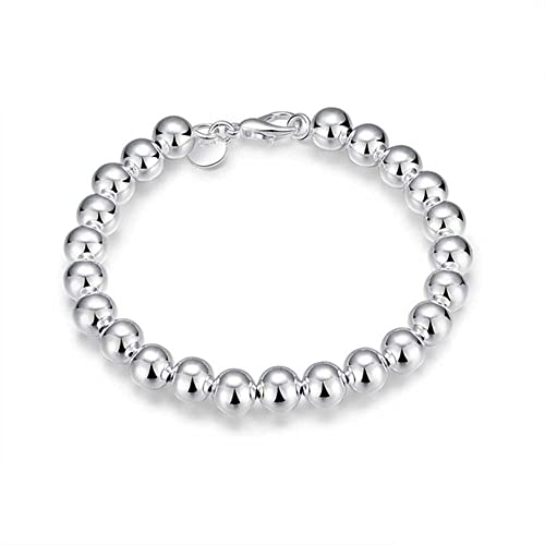 Perles à cordes de 8 mm et bracelet pendentif cardiaque pour le quotidien