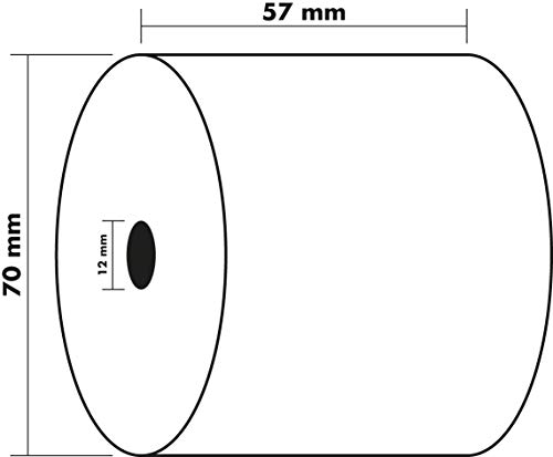 Bobinas para calculadora 57x70 mm de 1 hoja offset extrablanca Exacompta 40m 6