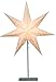 Produktbild Stehlampe Weihnachtsstern Sensy von Star Trading, 3D Papierstern Weihnachten in Weiß mit Metall-Fuß, Dekostern Stehleuchte mit Kabelschalter, E14, Höhe: 78cm