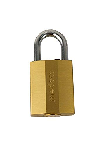 Medeco 55-020010#55 Series Brass Finish 1-3/4" Wide Body Lock Padlock with 2 High Security Keys