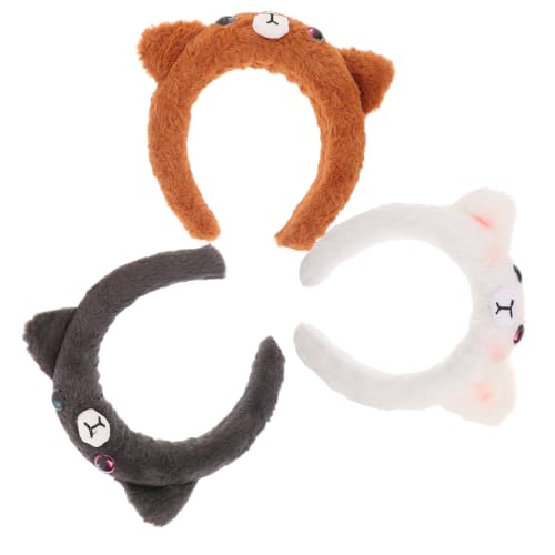 Bandeau de soin visage chat pour éviter les cheveux mouillés durant le nettoyage