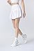 Leapstride Womens Pleated White Tennis Skirts with Shorts-Golf Athletic Skort High Waisted Skirts with Pockets Skorts