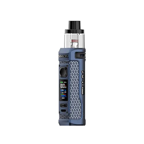 TVDC Smok RPM 100 Pod Kit, Strong Magnetic Connection, Batteries Not Included, Adjust the Airflow, Compatible with Smok RPM100 Empty Pod, 2ml Cartridge No Nicotine, (Matte Blue)