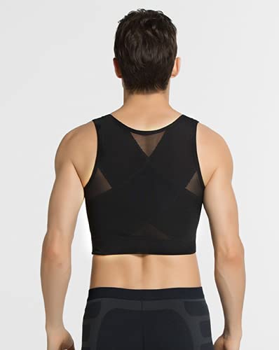 Uomo Body Shaper Dimagrante Compressione Camicie Ginecomastia Canottiera Senza Soluzione Di Continuà Va Trainer Muscolo Pancia Perda Di Peso Shapewear - Foto 5