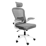 LUMO HOME Silla Oficina Ergonomica Soporte Lumbar Material Respirable con Brazos Abatibles, Sillas de Computadora con...