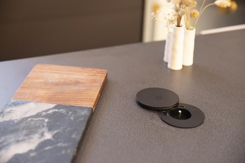 Prise encastrée bloc multiprise plan de travail avec USB et induction QI - 5