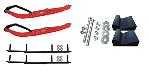 C&A Pro Red MTX Snowmobile Skis w/ 6