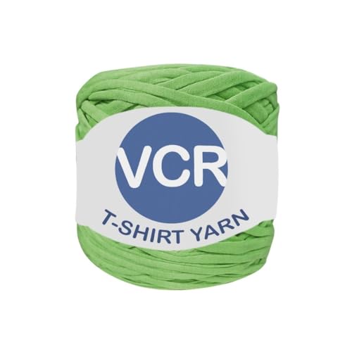 Image of VCR Fern Green Big T-Shirt Yarn, 100 Meters Length, Recycled & Fashionable Craft Yarn, Pack of 1, Suitable for Crochet, Knitting & DIY Bags, Baskets, Cushions & Home Decor Projects