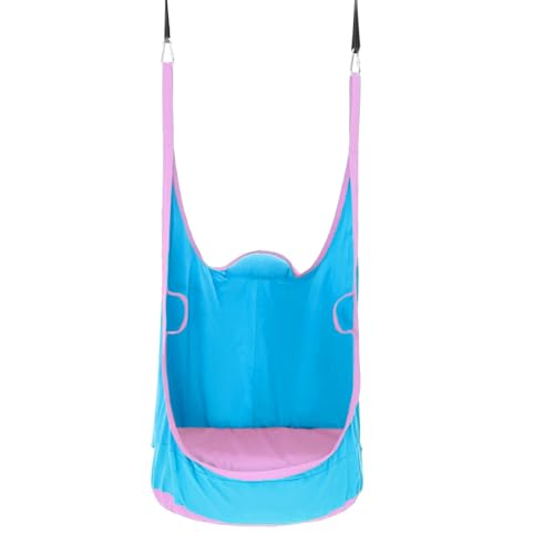 Columpio para niños, cómodo asiento de hamaca infantil para uso al aire libre, columpio sensorial portátil de carga fuerte con cojín para niños, niñas