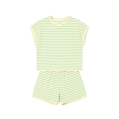 Conjunto veraniego de dos piezas para niñas cómodo y elástico 4