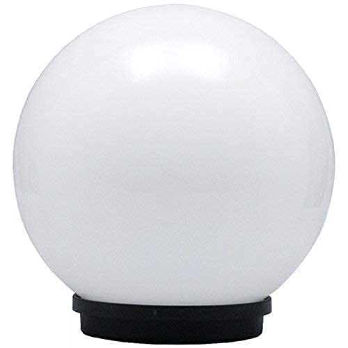 Image of 10 Inch Round Globe Gate Light for Main Gate Pillar, White Plastic Outdoor Garden Lamp, (Bulb Not Included) Pack of 2