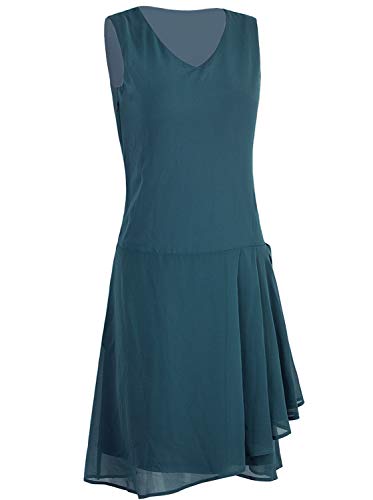 Vijiv Womens 1920s Inspired Flapper Dress High Tea Drape with Bow Fashion Roaring 20s Great Gastby Dress3