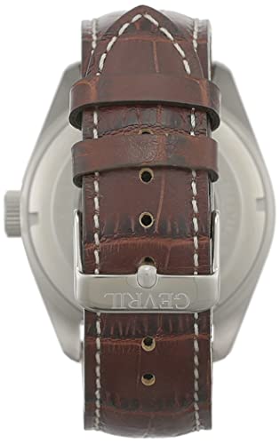 Gevril 48601.2 Men's Yorkville Swiss Automatic Watch, Genuine Leather Strap with Tang Buckle2