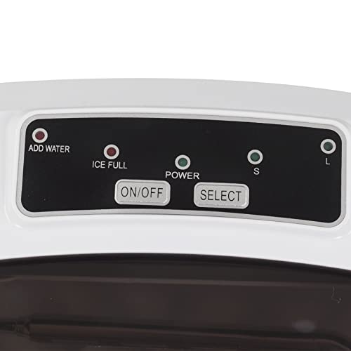 LBEC Tragbare Eiswürfelmaschine, 112 W, weiß, niedriger Energieverbrauch, ABS-Eiswürfelmaschine, 2,2 l, geräuscharm, mit Umwälzwassertank für die Küche