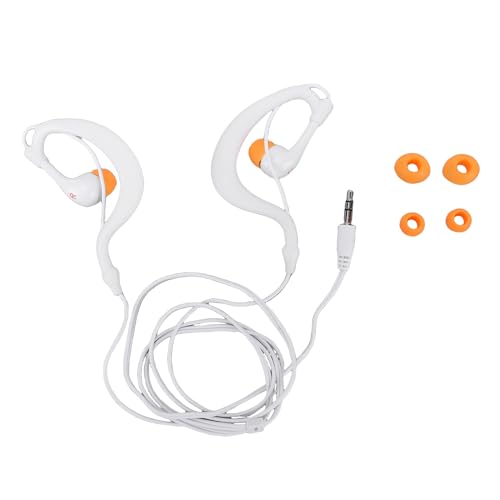 Jectse Vattentäta Hörlurar, IP68-klassad Bullerisolering Trådbundna Hörlurar med 3,5 Mm Kontakt, Ergonomisk Bekväm Passform för Simning Löpning Cykelsport