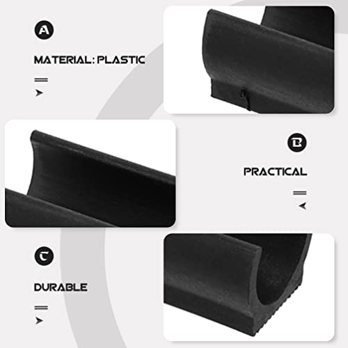 Image of 25mm U Shaped Floor Glides, 25PCS U-Shaped Chair Leg Floor Protectors, Furniture Tubing Caps for Sled Base Chairs, Rectangle Non-Slip Plastic Tube Glides for Hardwood Feet Tips, Quiet Pads