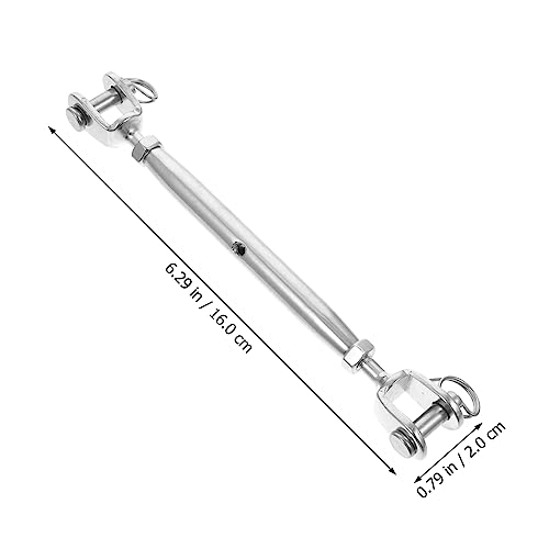 PartyKindom 3 piezas Tensor de Cuerpo Cerrado con Gancho y Tornillo de Acero para Tensar Cables y Cuerdas de Tienda miniatura 2