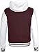 Decrum High School Letterman Jacket Men - Mens Baseball Jackets with Hood [40170172] | Maroon & White, S