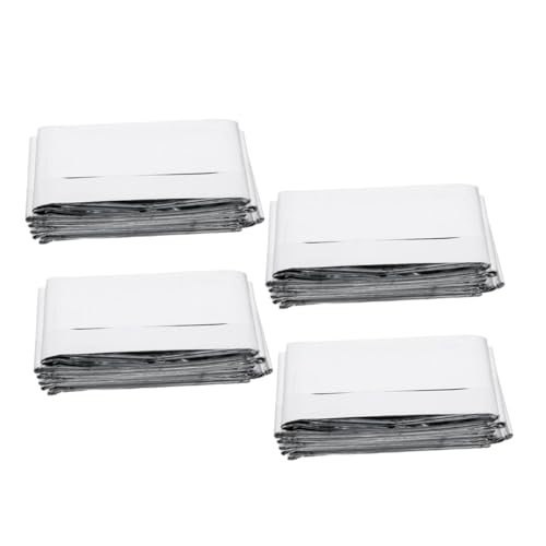 TOBBOMEY 4Pcs Emergency Thermal Insulation Camping Blanket Portable Reflective Rescue Blankets for Outdoor Survival Hiking and Emergency Use Lightweight