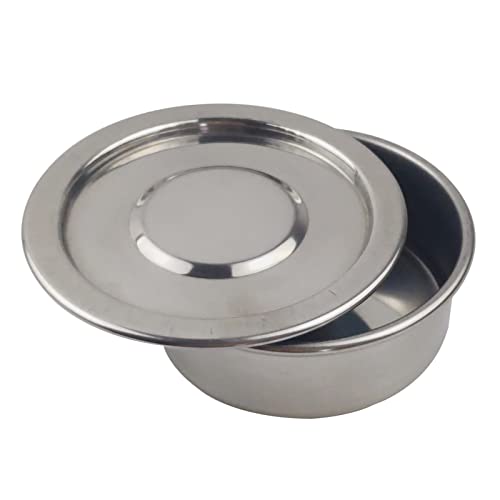 LABALPHA Lab Sieves Pan with Lid, 4'' Diameter, 304 Stainless Steel