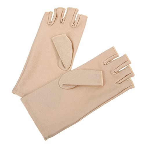 Beatifufu 1 Pair Outdoor Sun Protection Gloves Half Gloves UV Blocking Gloves Hiking Gloves Cycling Gloves Ladies Gloves Driving Summer Gloves Riding Gloves Manicure Cloth Bike Fitness