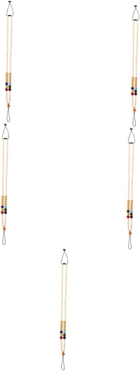 5pcs Bead Phone Lanyard Handmade Neck Strap Wristlet for Outdoor Use Compatible Smartphones Beautiful Decorative Phone Accessories