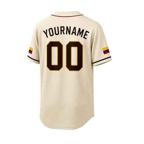 Custom Colombia Baseball Jersey, Personalized Name Number Shirt for Men Women Kids, Family Matching Outfit miniatura 4