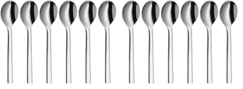 WMF Nuova Espressolöffel Set 6-teilig, Espressolöffel Cromargan Edelstahl poliert spülmaschinengeeignet, L 11 cm (Packung mit 2)