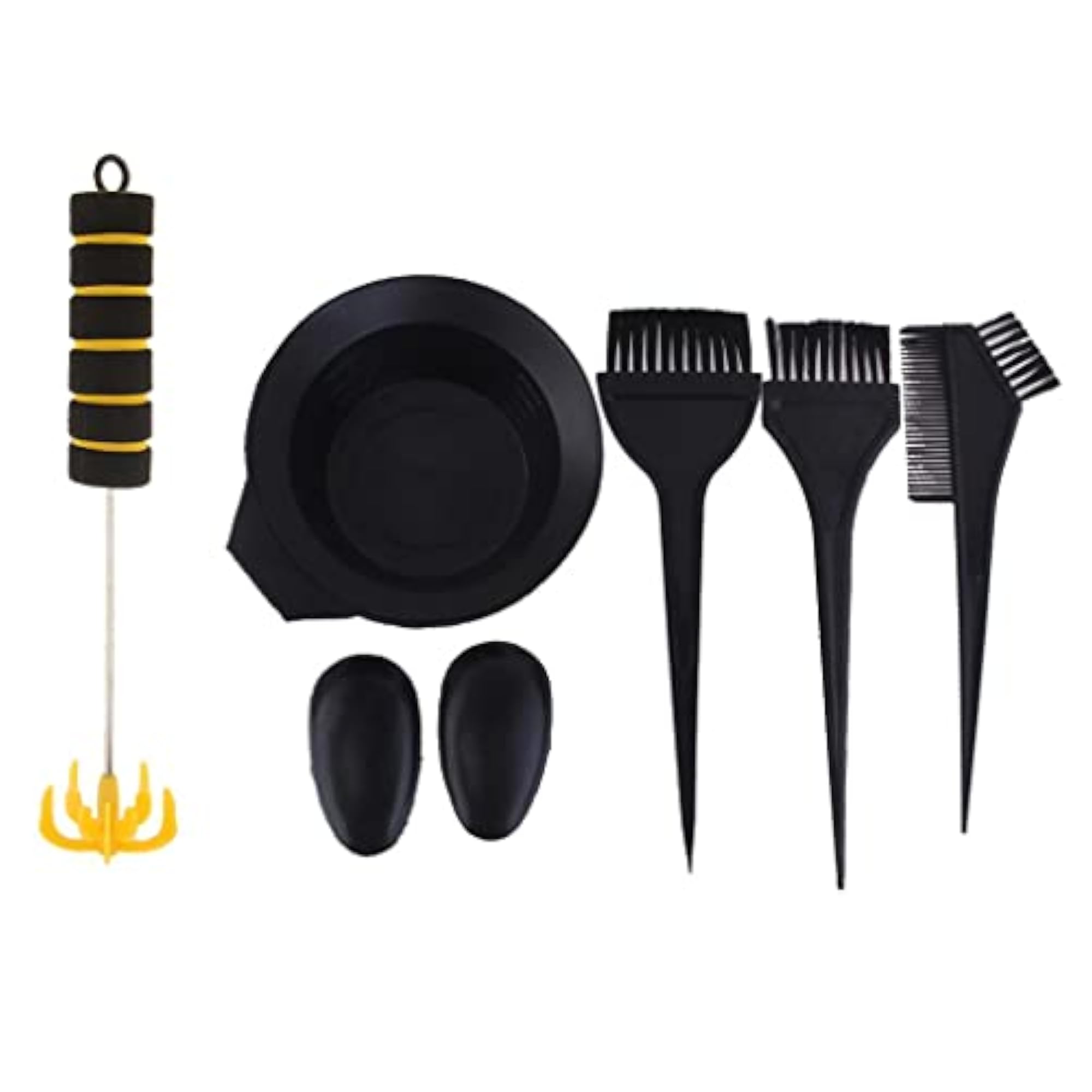 Hair Color Dye Bowl Comb Brush Stirrer Set for Hairdressing