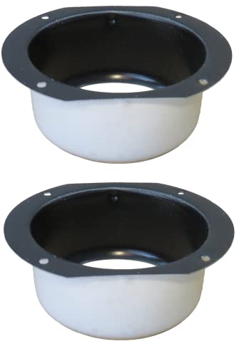 Rainware Supply 2 3/4 inch Aluminum Gutter Downspout Round Drain Outlet with Flange, 2-Pack (D234F_2pack)