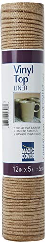 Magic Cover Vinyl Top Non-Adhesive Shelf Liner, 12-Inch By 5-Feet, Knotty Pine #TOP3