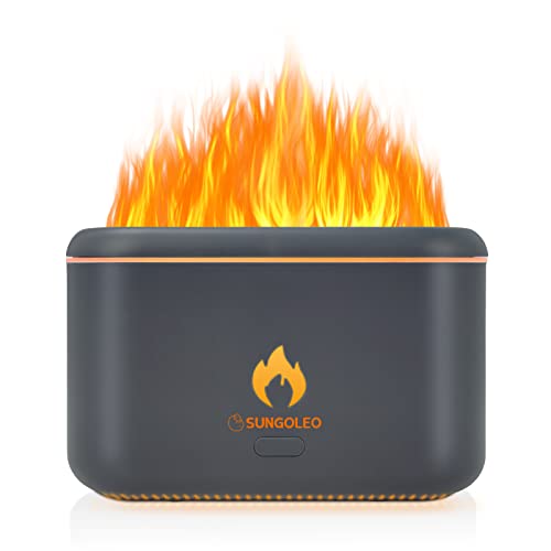 Sungoleo Flame Diffuser 300Ml Continuous 18 Hours Aroma Diffuser Waterless Auto Shutoff Super Quiet Spray Humidifier For Bedroom Home Office Baby Room Yoga Room Essential Air Diffuser #TOP15