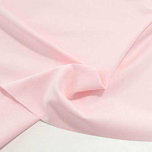 TOLKO 50cm Baumwollstoff Meterware uni | Popeline Stoff aus ÖkoTex Baumwolle in leuchtenden Farben | Kleiderstoff Dekostoff Vorhangstoff Bezugsstoff Patchwork Kinder Stoffe zum Nähen (Soft Rosa)