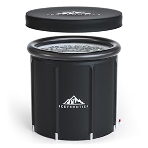Ice Frontier Ice Bath Outdoor Recover Tub van – Premium ijsbad en draagbaar bad voor volwassenen – Ijsbad Zwart bad voor koudwatertherapie