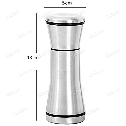 Kit 2 Moedor de Pimenta e Sal Manual Pequeno Em Aço Inox Porta Condimento