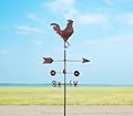Metal Weather Vane for Garden Decor Farmhouse Decorative 67 in Rooster Ornament Wind Vane Weathervanes