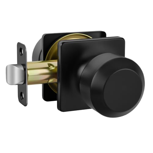 Haidms Matte Black Passage Door Knobs for Closet and Hallways 1 Pack