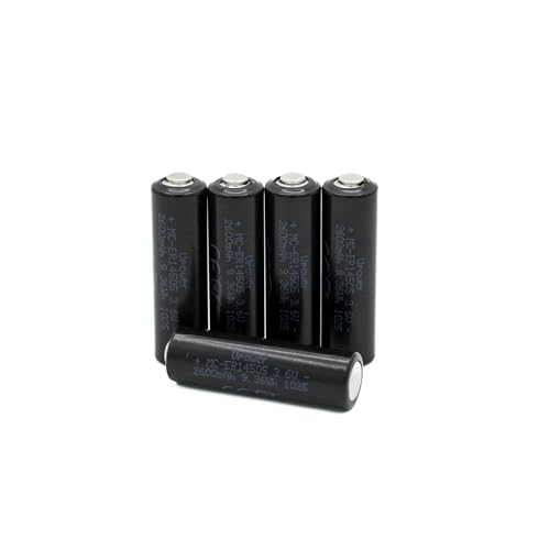 Master Cell U Power ER14505 3.6V LS14500 AA – Batería de Litio Li SOCl₂ 2600 mAh No Recargable | Pack 5 Unidades | Alta Duración