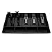 Cash Register Drawer Insert Tray Organizer with 5 Bill/4 Coin Compartments for Money Storage, Black