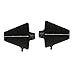 Generic Replacement Directional Antenna Paddle for Shure UA844+SWB Five-Way Active Antenna Splitter & Power Distribution System for QLX-D, ULX, ULX-D, SLX & BLX4R Receivers, with Gain Switch, 2 Pack