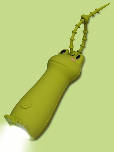 Ammonite Frog Mini Flashlight, Dimmable Silicone Lamp, Rechargeable Small Light, Portable for Camping Hiking Emergencies Bedside