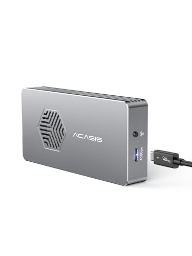 Image of ACASIS 40Gbps M.2 NVMe SSD Enclosure with Cooling Fan, NVMe Enclosure Compatible with Thunderbolt5 /4 /3 /USB4 /USB3.2 /3.1 /3.0 /2.0, M.2 Enclosure for MacBook Air /Pro / Mac Support 2280 /2260 /2242 /2230